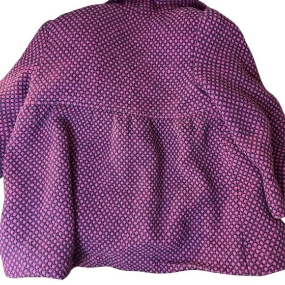 Cherokee Girls 3T Pink & Purple Faux Fur Collar Button-Up Coat - Picture 8 of 8